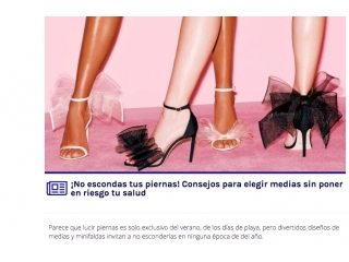 ¡No escondas tus piernas! Consejos para elegir medias sin poner en riesgo tu salud