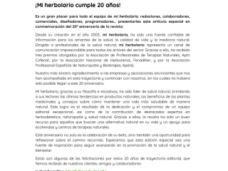 ¡Mi herbolario cumple 20 años!