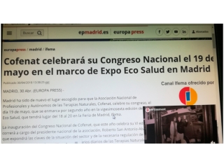 : Cofenat celebrará su Congreso Nacional el 19 de mayo en el marco de Expo Eco Salud en Madrid