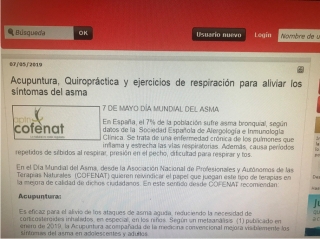 Acupuntura, Quiropráctica y ejercicios de respiración para aliviar los síntomas del asma.