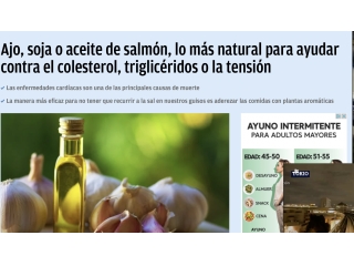 Ajo, soja o aceite de salmón, lo más natural para ayudar contra el colesterol, triglicéridos o la tensión