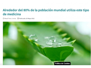  Alrededor del 80% de la población mundial utiliza este tipo de medicina