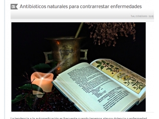 Antibióticos naturales para contrarrestar enfermedades