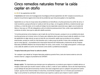 Cinco remedios naturales para frenar la caída capilar en otoño