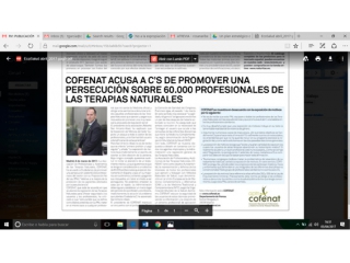 COFENAT acusa a Ciudadanos de promover una persecución sobre 60.000 profesionales de las Terapias Naturales