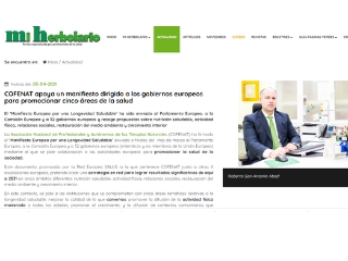 COFENAT apoya un manifiesto dirigido a los gobiernos europeos para promocionar la salud