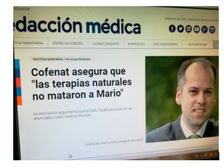Cofenat asegura que las terapias naturales no mataron a Mario