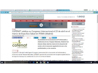 COFENAT celebra su Congreso Internacional el 23 de abril en el marco de Expo Eco Salud en IFEMA (Madrid)
