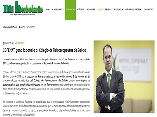 COFENAT gana la batalla al Colegio de Fisioterapeutas de Galicia