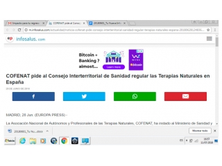 COFENAT pide al Consejo Interterritorial de Sanidad regular las Terapias Naturales en España.