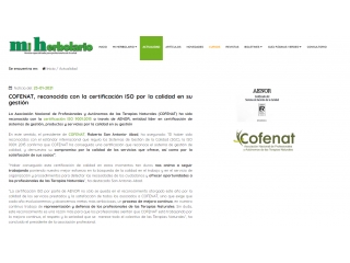 COFENAT, reconocida con la certificación ISO por la calidad en su gestión