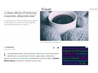 ¿Cómo afecta el invierno a nuestra alimentación?