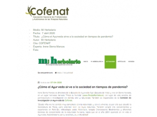 ¿Cómo el Ayurveda sirve a la sociedad en tiempos de pandemia?