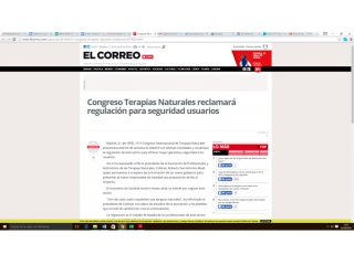 Congreso Terapias Naturales reclamará regulación para seguridad usuarios.