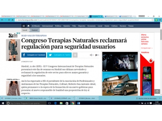 Congreso Terapias Naturales reclamará regulación para seguridad usuarios.
