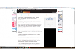 Congreso Terapias Naturales reclamará regulación para seguridad usuarios.