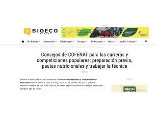Consejos de COFENAT para las carreras y competiciones populares: preparación previa, pautas nutricionales y trabajar la técnica
