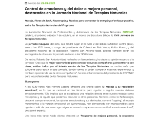 Control de emociones y del dolor o mejora personal, destacados en la Jornada Nacional de Terapias Naturales