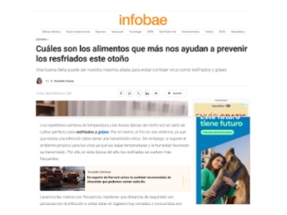 Cuáles son los alimentos que más nos ayudan a prevenir los resfriados este otoño