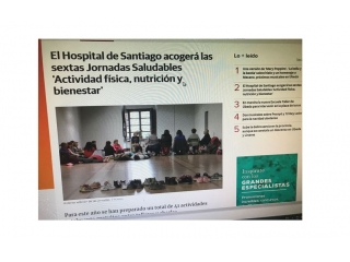El Hospital de Santiago acogerá las sextas Jornadas Saludables 'Actividad física, nutrición y bienestar