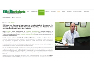El I Congreso Iberoamericano es una oportunidad de demostrar la eficacia y seguridad de las Terapias Naturales, por Roberto San Antonio-Abad, presidente de COFENAT