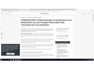 El Quiromasaje, la Acupuntura y la Meditación son las Terapias Naturales más conocidas por los españoles.