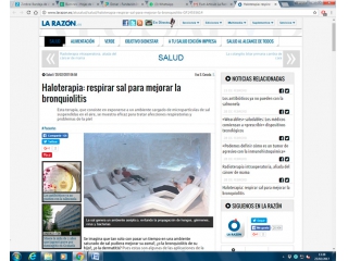 Haloterapia: respirar sal para mejorar la bronquitis. 