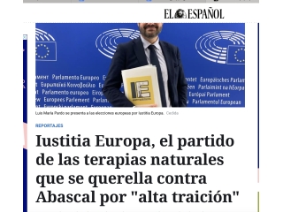 Iustitia Europa, el partido de las terapias naturales que se querella contra Abascal por 