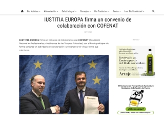 IUSTITIA EUROPA firma un convenio de colaboración con COFENAT