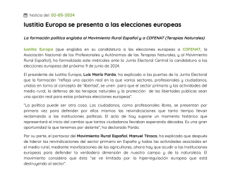 Iustitia Europa se presenta a las elecciones europeas