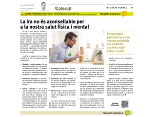 La ira no es aconsejable para nuestra salud física y mental