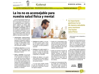 La ira no és aconsellable per a la nostra salut física i mental