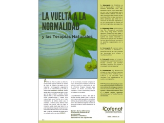 La vuelta a la normalidad y las Terapias Naturales