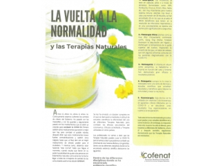 La vuelta a la normalidad y las Terapias Naturales