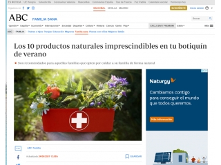 Los 10 productos naturales imprescindibles en tu botiquín de verano