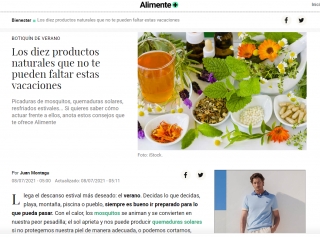 Los diez productos naturales que no te pueden faltar estas vacaciones