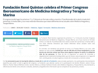 Primer Congreso Iberoamericano de Medicina Integrativa y Terapia Marina