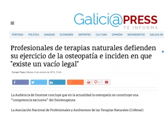 Profesionales de terapias naturales defienden su ejercicio de la osteopatía e inciden en que 