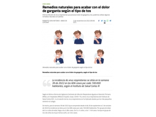 Remedios naturales para acabar con el dolor de garganta según el tipo de tos