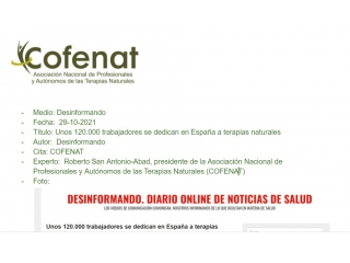 Unos 120.000 trabajadores se dedican en España a terapias naturales