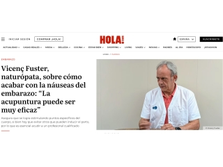 Vicenç Fuster, naturópata, sobre cómo acabar con la náuseas del embarazo: “La acupuntura puede ser muy eficaz”